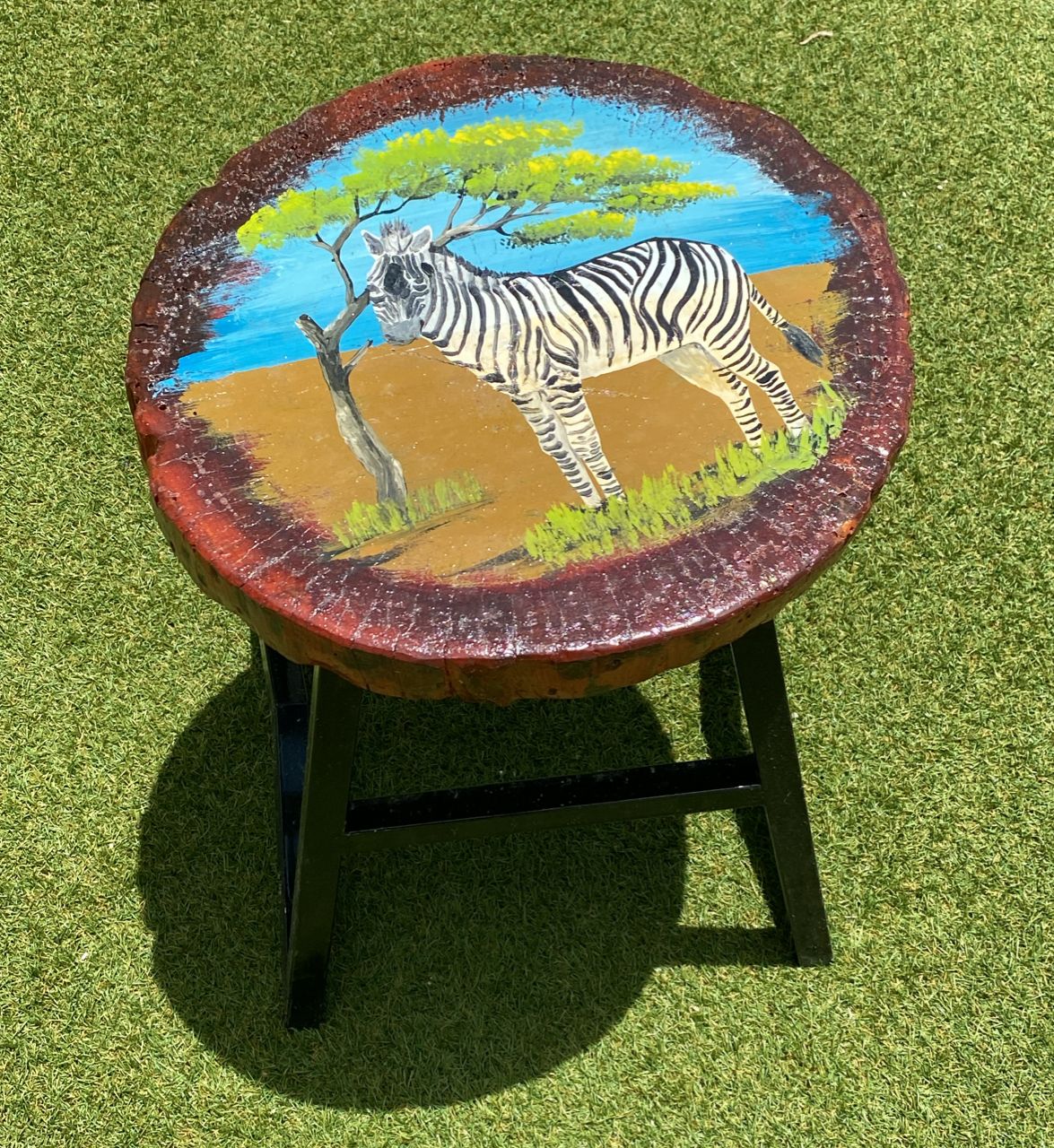 Zebra Plains Stool