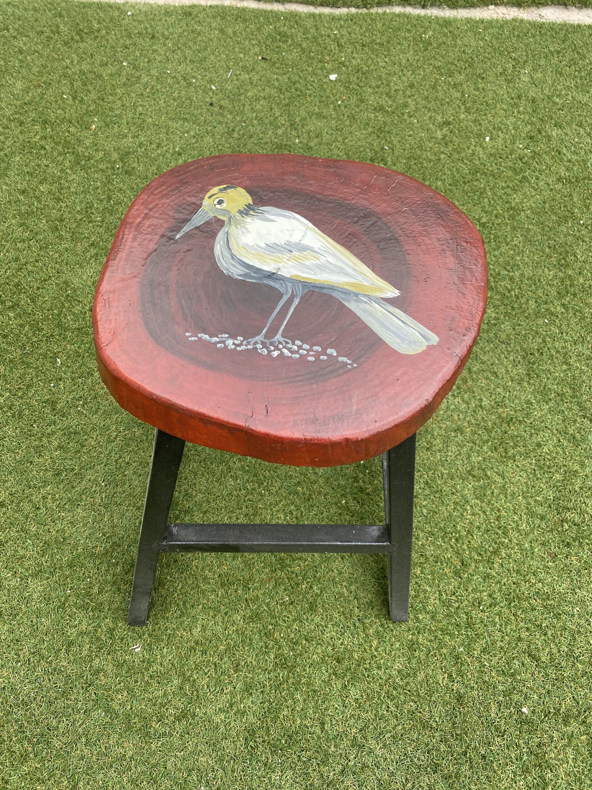 Grey Bird Stool