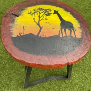Sunset Giraffe Stool