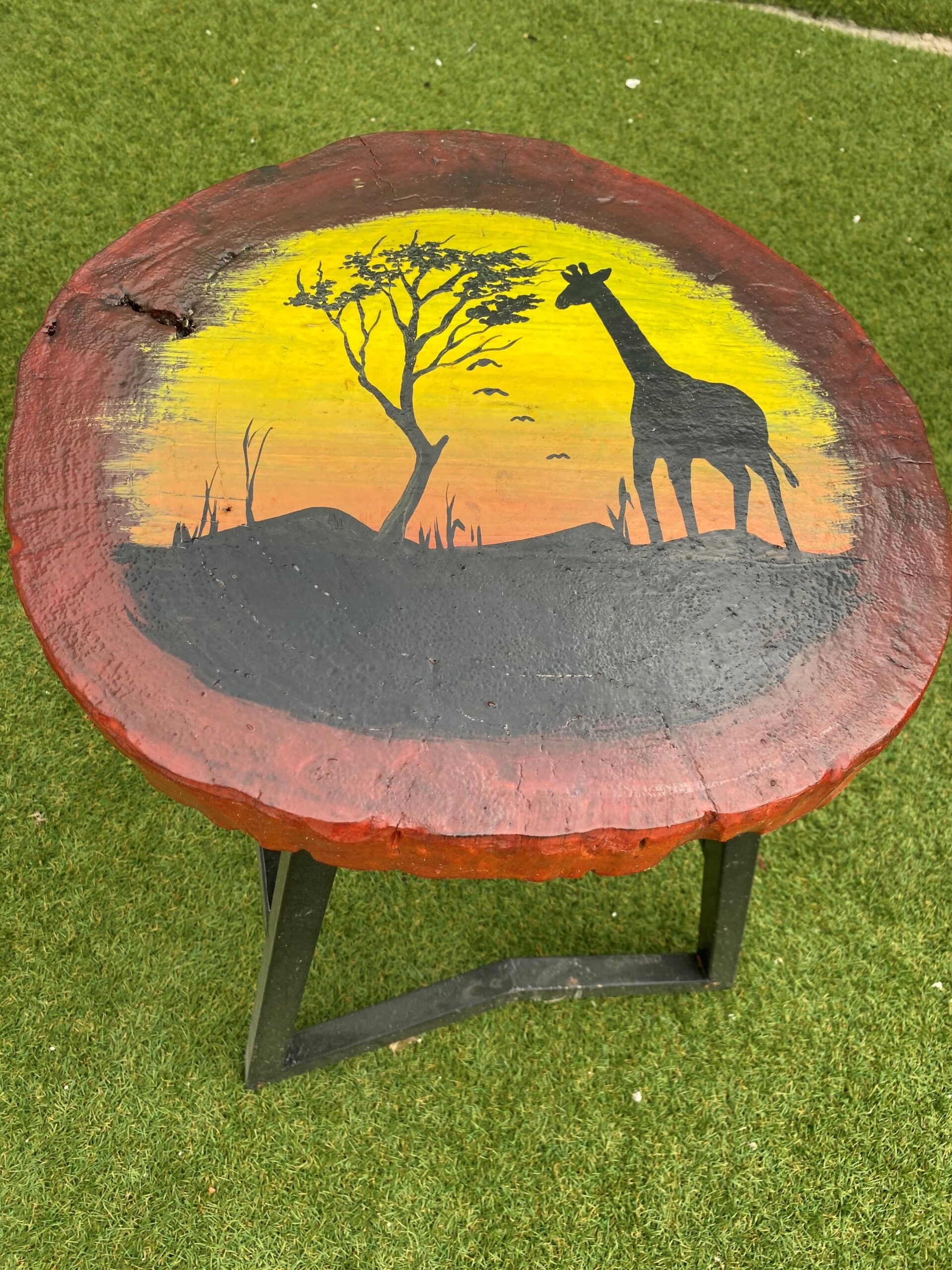Sunset Giraffe Stool