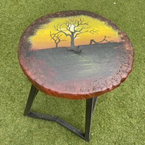 Sunset Trees Stool